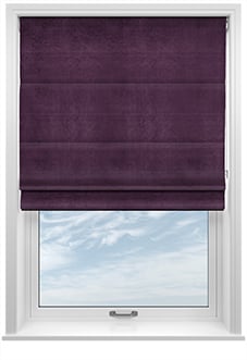 Odessa Velvet, Aubergine - Twist&Fit Roman Blind